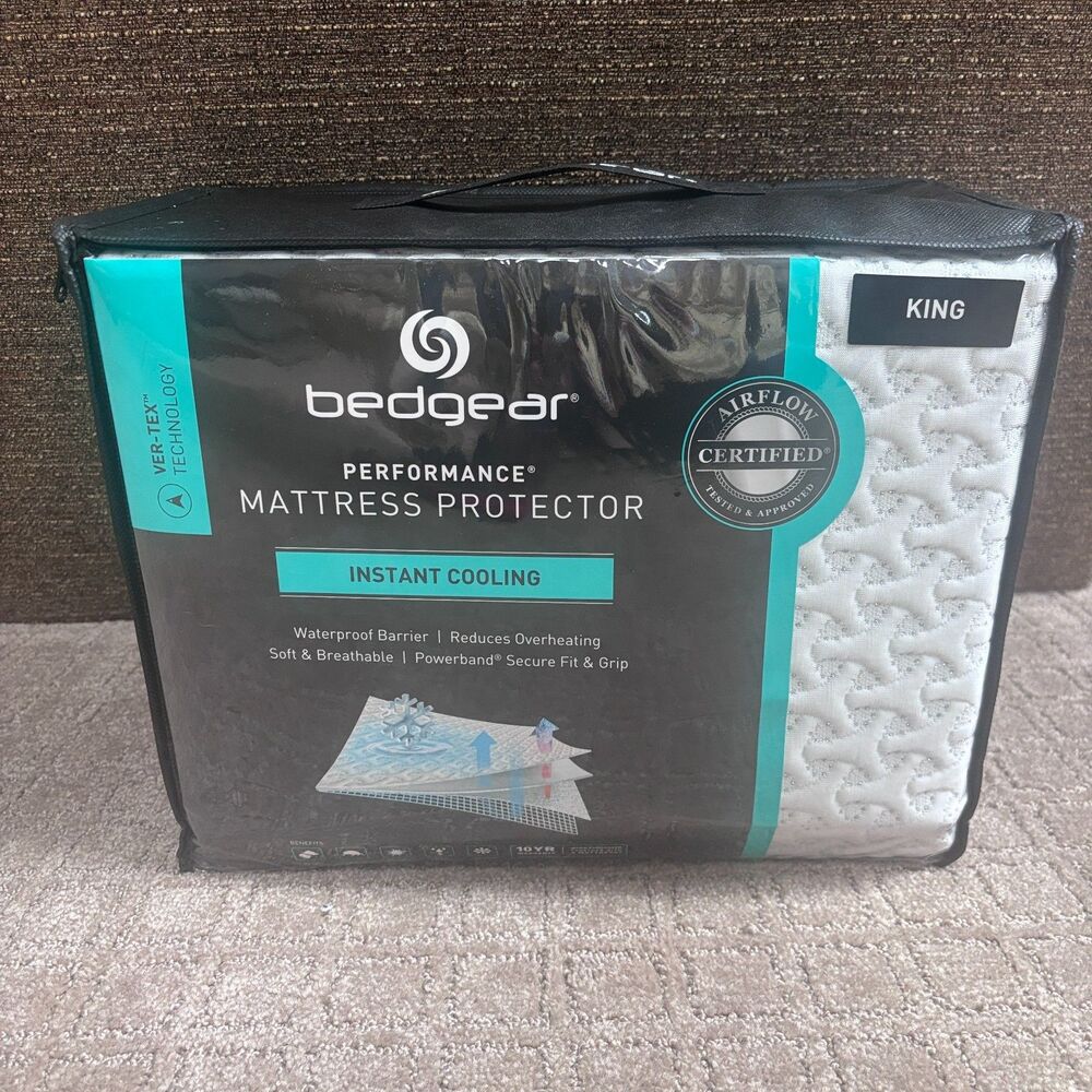 Bedgear Ver-Tex Performance King Mattress Protector Instant Cooling BGM026006